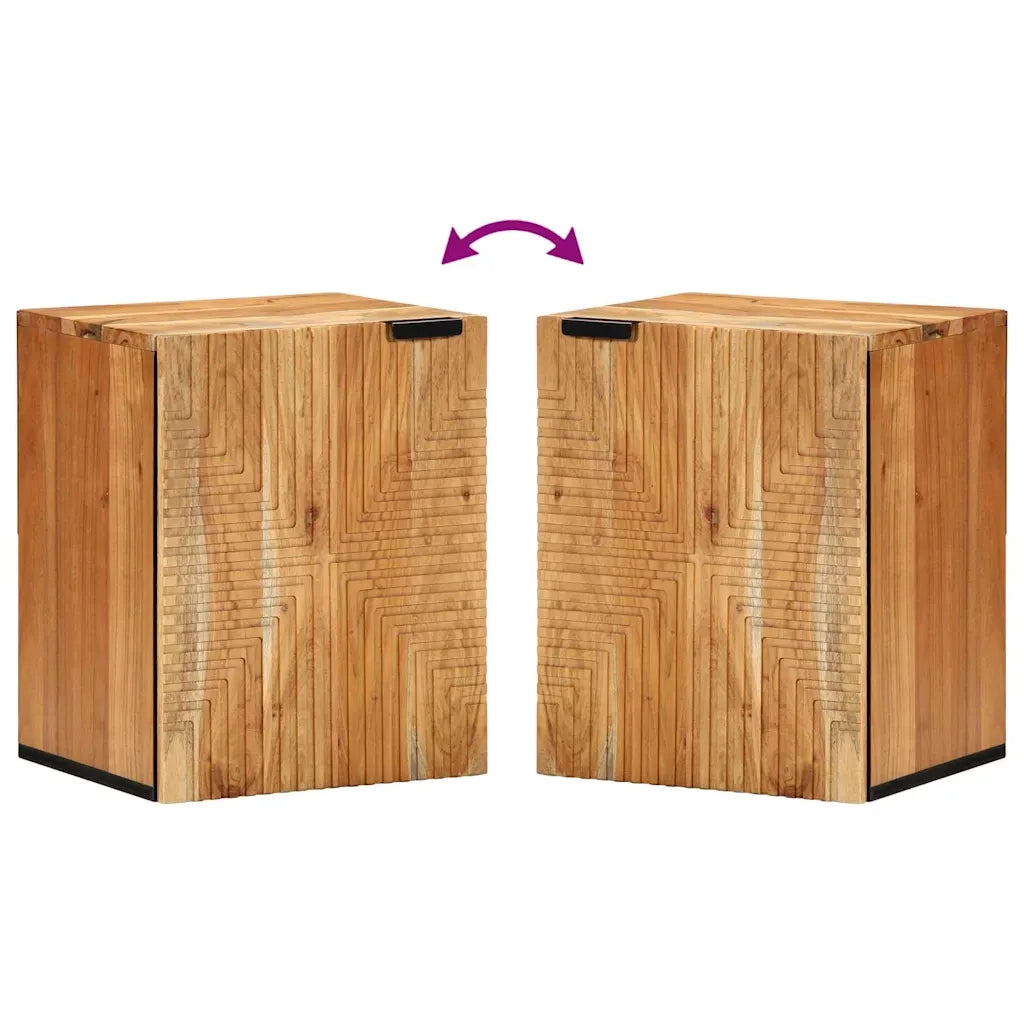 Armadio per Lavabo da Bagno-Armadietto da bagno-Mobiletto da bagno con porta Legno di Acacia Massello 651731