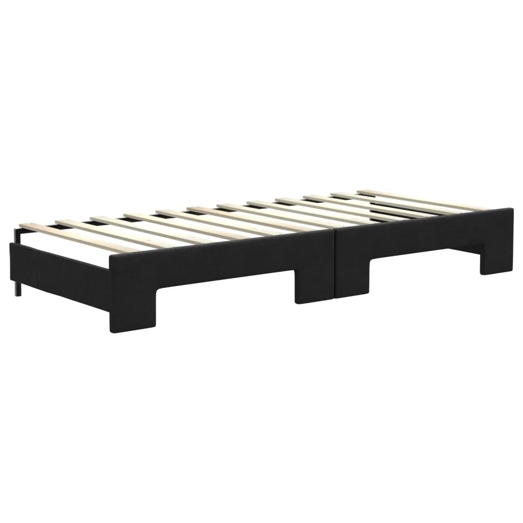 Divano Letto con Letto Estraibile Nero 80x200 Tessuto 3197423