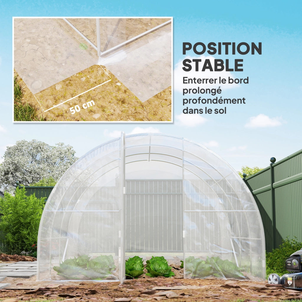Serra da giardino tunnel 3x3x2 m ¨C Minimal ¨C 9 m2 con porta a cerniera