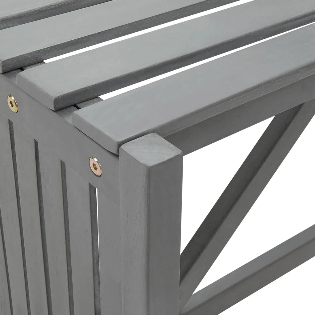Panca da giardino mobili da esterno per patio angolo da giardino terrazza e fioriera 117 cm legno di acacia grigio 02_0011129