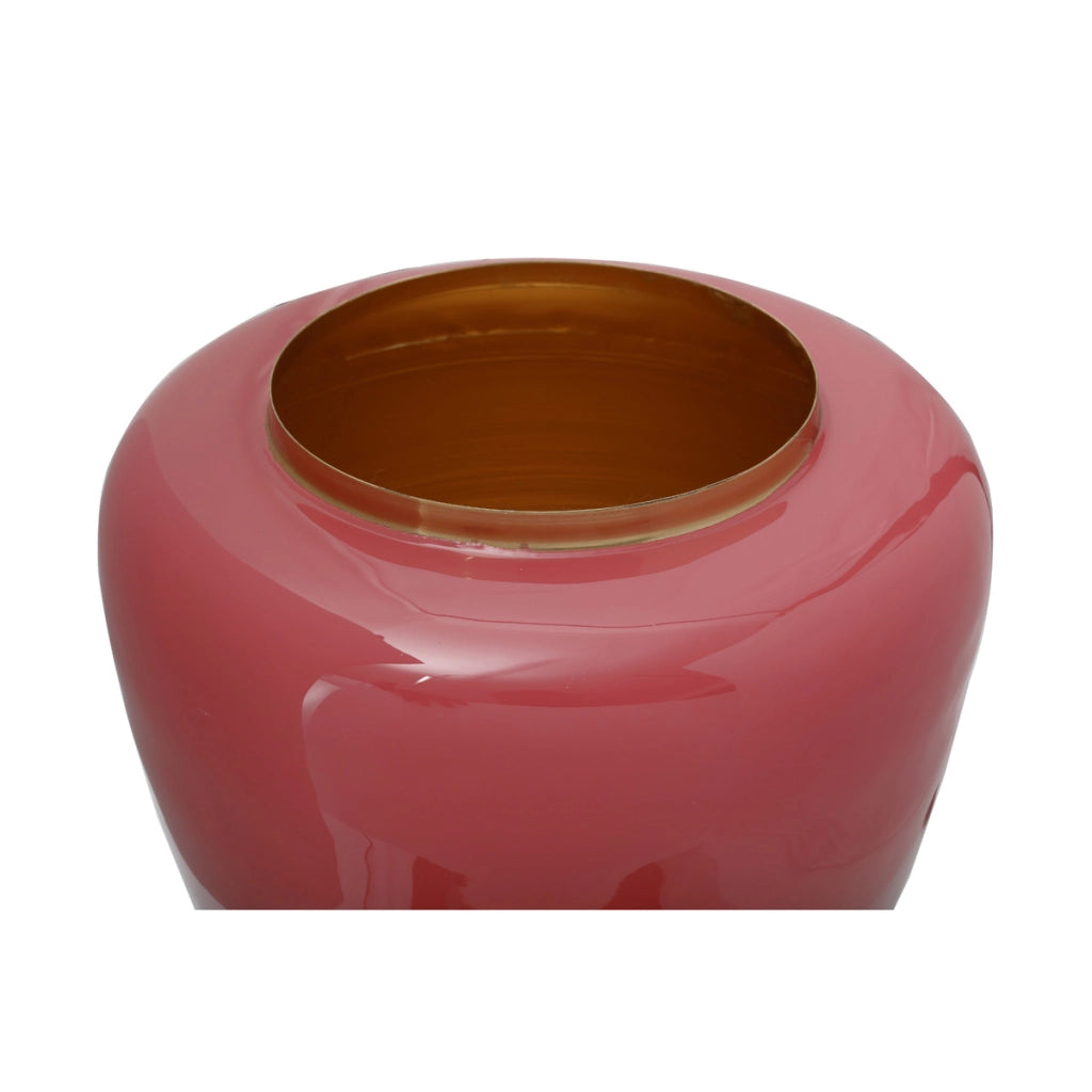 Vaso Art Deco in ferro corallo e oro