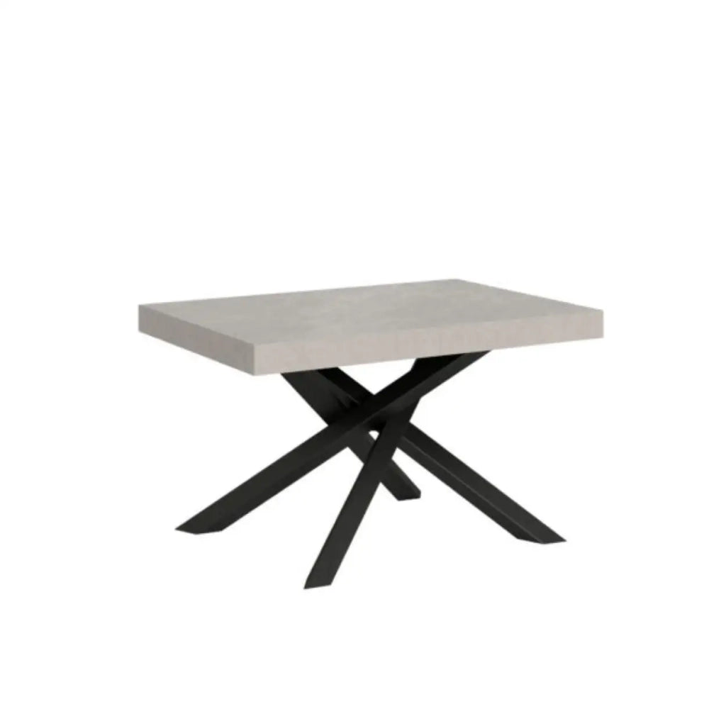 Tavolo allungabile 120/380x90 cm Volantis Premium cashmere gambe antracite