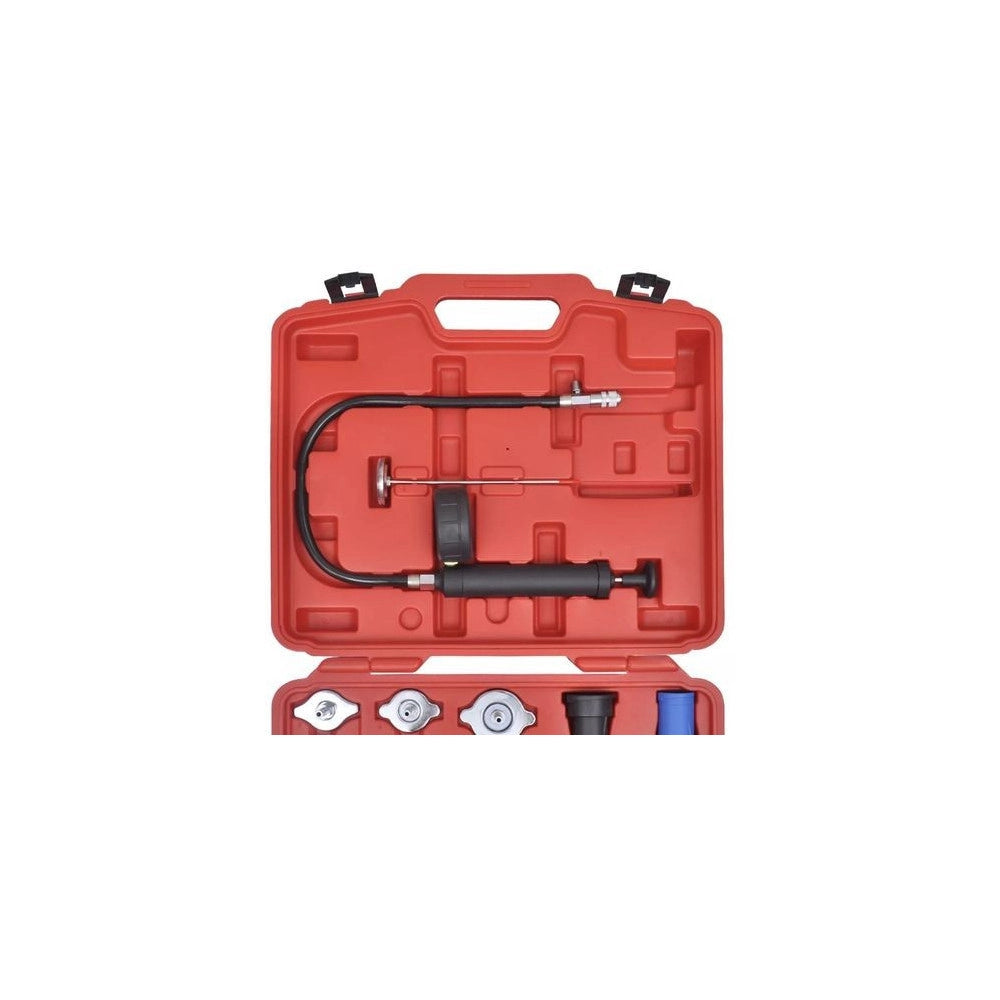 Trade Shop - Kit Tester Di Pressione Prova Radiatore Test Professionale Universale 18 Pezzi -