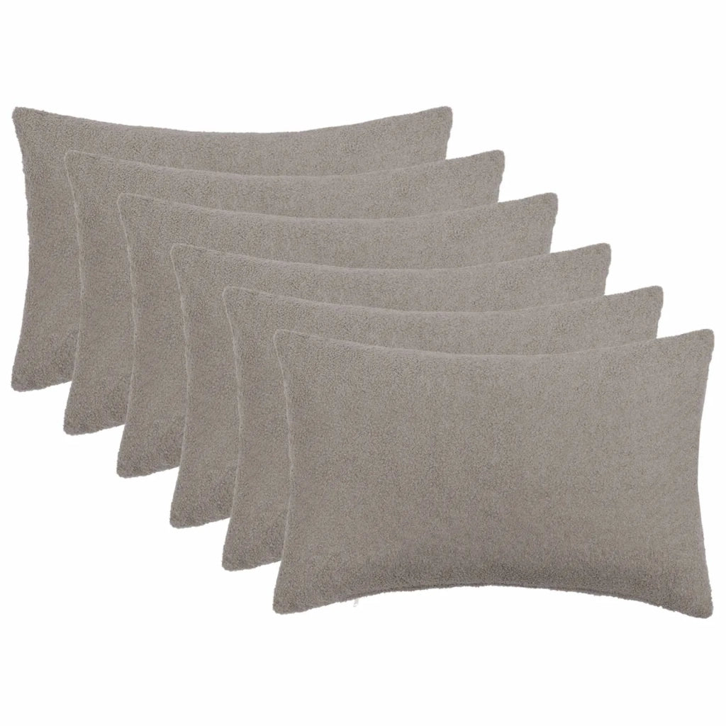 Federa 6 pcs HEERLEN Grigio Chiaro 50 x 75 cm Bouclé 911662