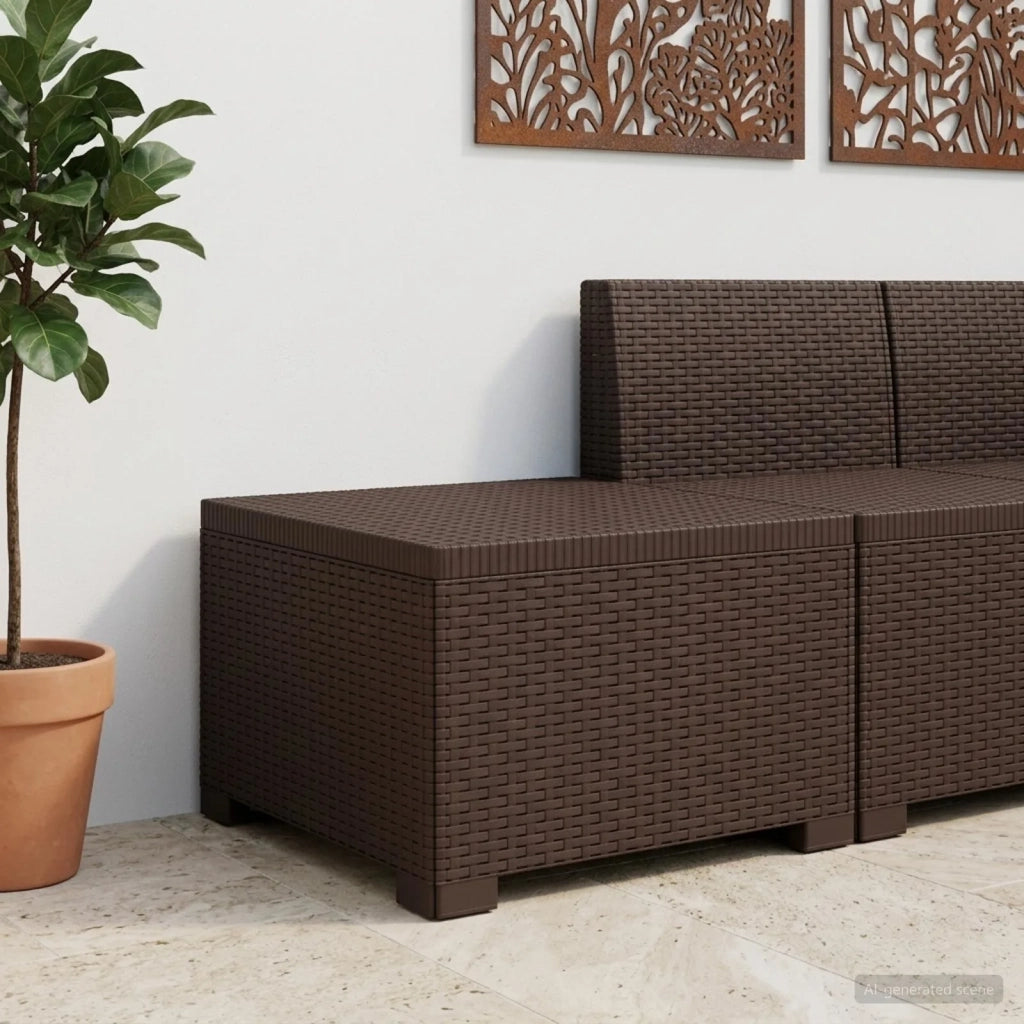 Divano da Giardino a 1 Posto Aspetto Rattan PP Marrone 8011757