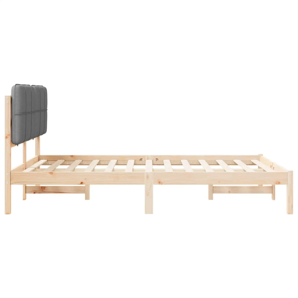 Letto con Testiera Rivestita Grigio chiaro 150 x 200 cm 877969