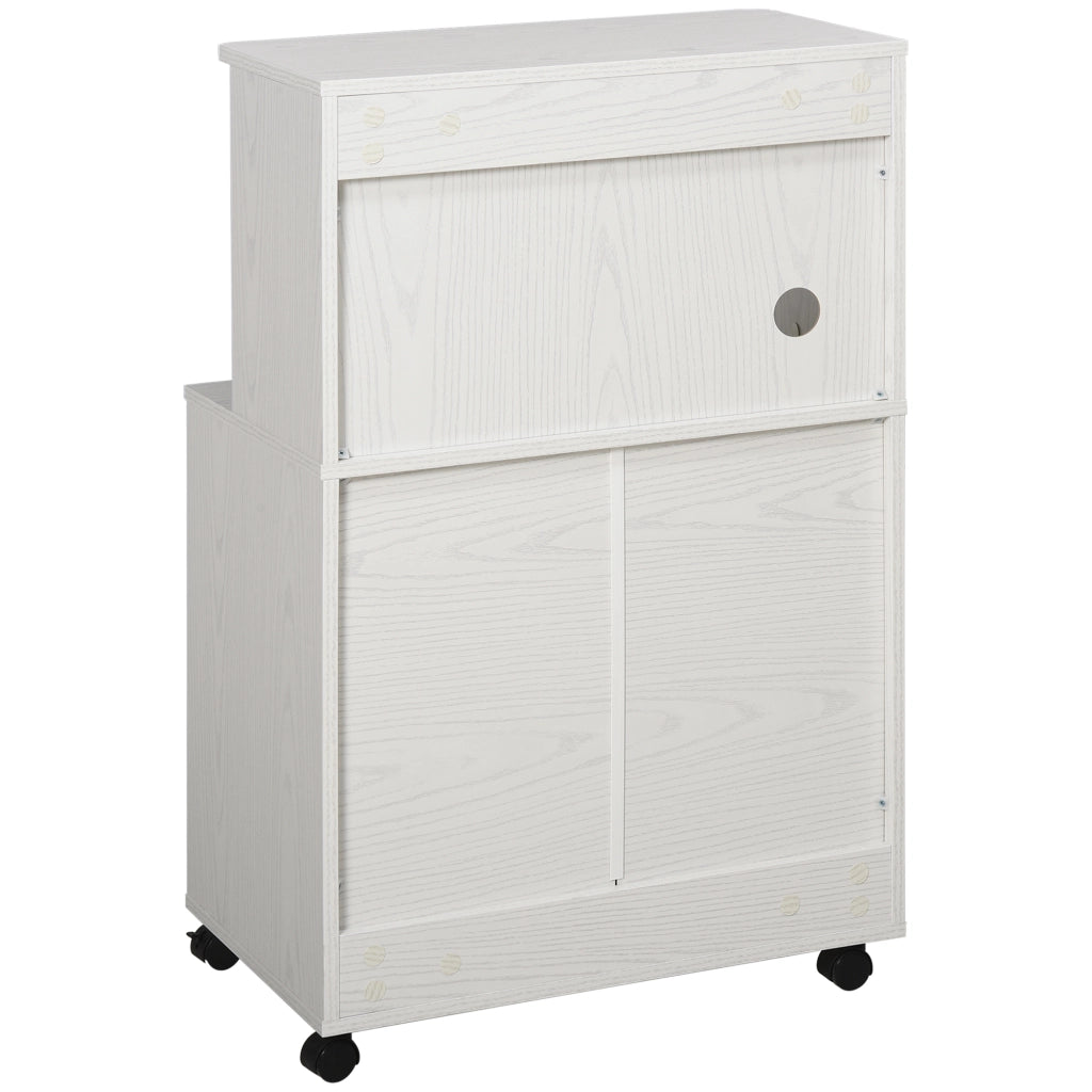 Mobile da cucina con ruote ¨C Xylo ¨C bianco 60,4x40,3x97 cm