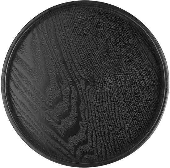 Tavolo in legno per il servizio - Grande tavolo in legno nero - Multifunzionale - 30 cm - Tavolo per il servizio dei cibi - Adatto per ufficio casalingo e sala da tè