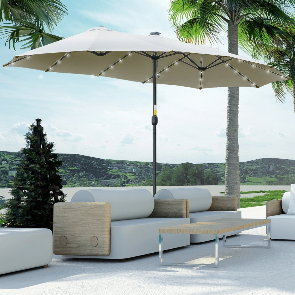 Ombrellone Doppio ¨C zephmum ¨C Grigio Chiaro 450x265x240 cm