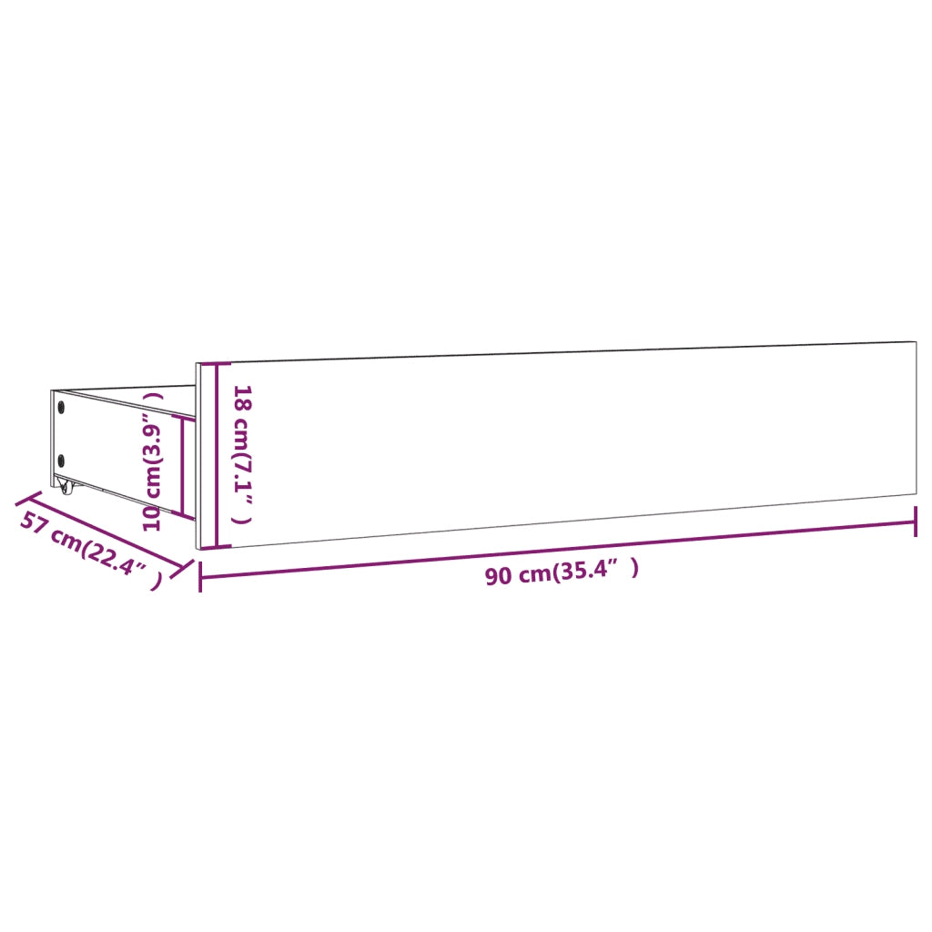 Cassettoni da Letto 4 pz in Legno Massello di Pino Bianco CFW7808897