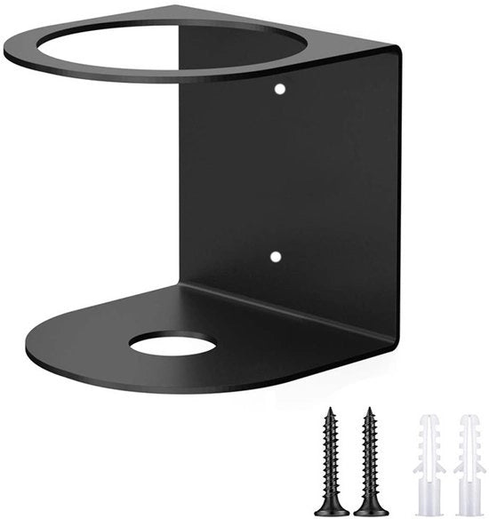 Sostegno per bomboletta da parete, ripiano metallico robusto per organizzare le bombolette, adatto per garage e officine - con un foro.