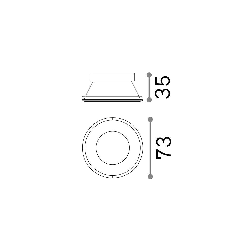 Riflettore Tondo Fisso Dynamic Alluminio Nero