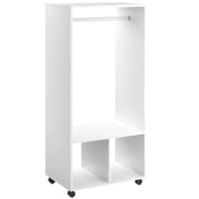 Armadio a rulli con appendiabiti e ripiani ¨C Minimal ¨C 60x40x128 Bianco