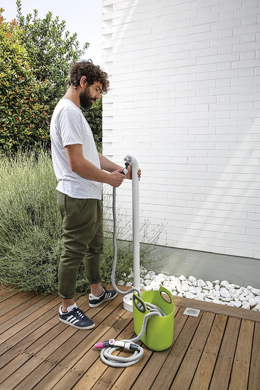 AQUAPOP MAXI VERDE LIME, 30M tubo estensibile da giardino,kit con borsa in plastica,lancia,presa rubinetto,raccordi