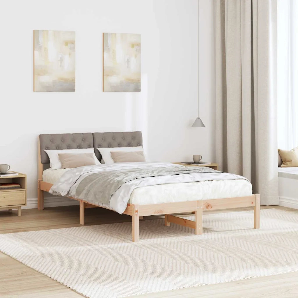 Letto matrimoniale | Letto per adulti | Struttura del Letto con testiera Marrone e taupe 120 x 190 cm