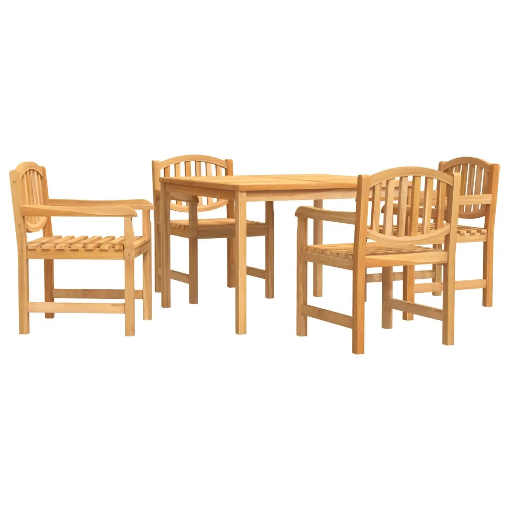 Set da Pranzo per Giardino 5 pz in Legno Massello di Teak 3157926