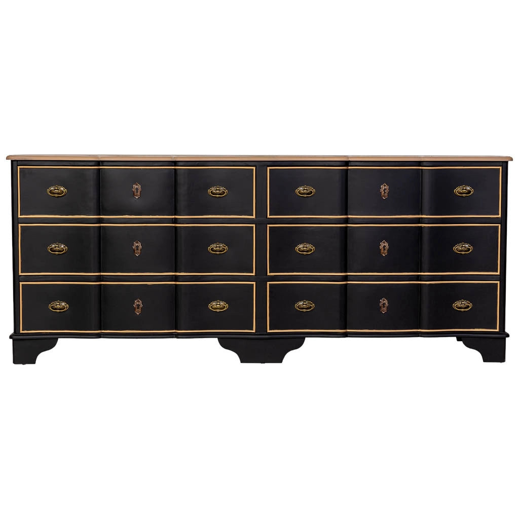 Credenza in legno 193x50x80h cm nera