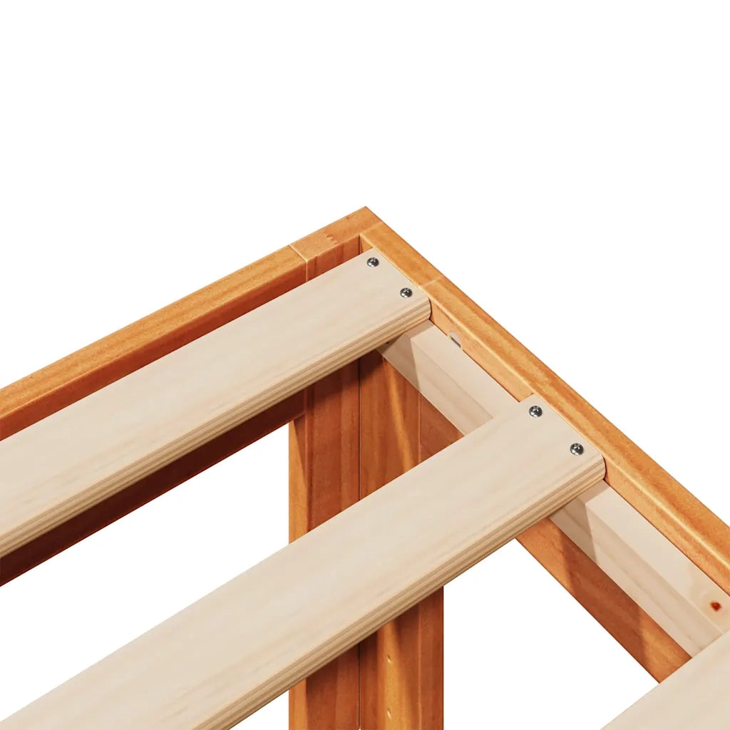 Letto senza Materasso-Struttura Letto Marrone Cera 80x200 cm Legno di Pino 695387