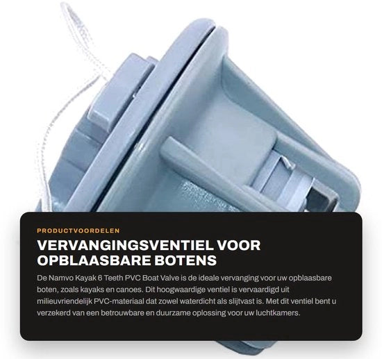 Vitello di rilascio dell'aria 6 denti - Valvola di scarico PVC - Valvola di rilascio di emergenza - Sostituzione - Impronta d'acqua - Duratura - Doppia sigillatura