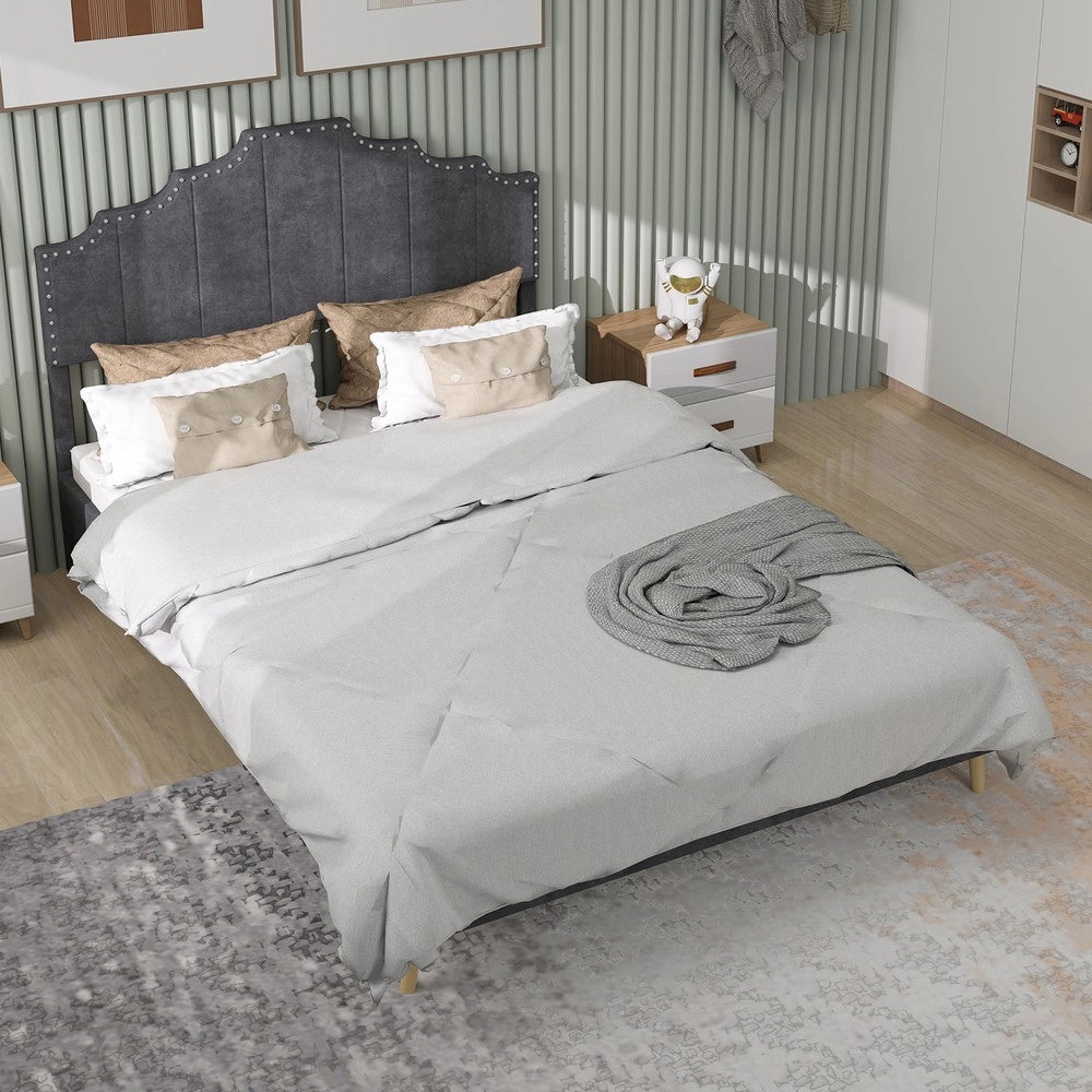 Letto Contenitore Imbottito ¨C MINIMAL ¨C Grigio 160x200