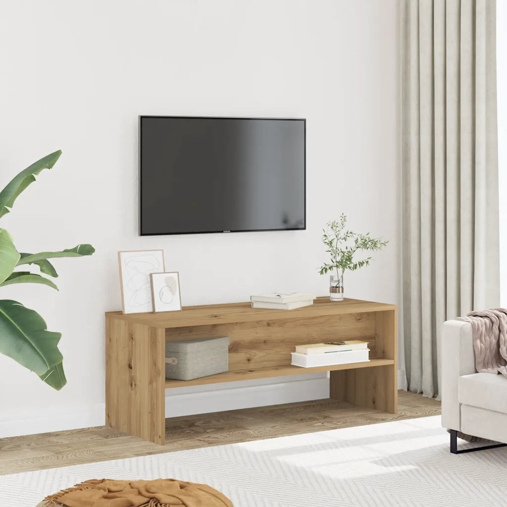 Mobile Porta TV-Mobile per TV-Credenza TV Rovere Artigianale 100x40x40 cm in Truciolato 503331