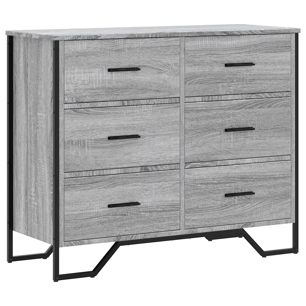 Cassettiera Grigio Sonoma 91x35,5x74,5 cm in Truciolato 3295305