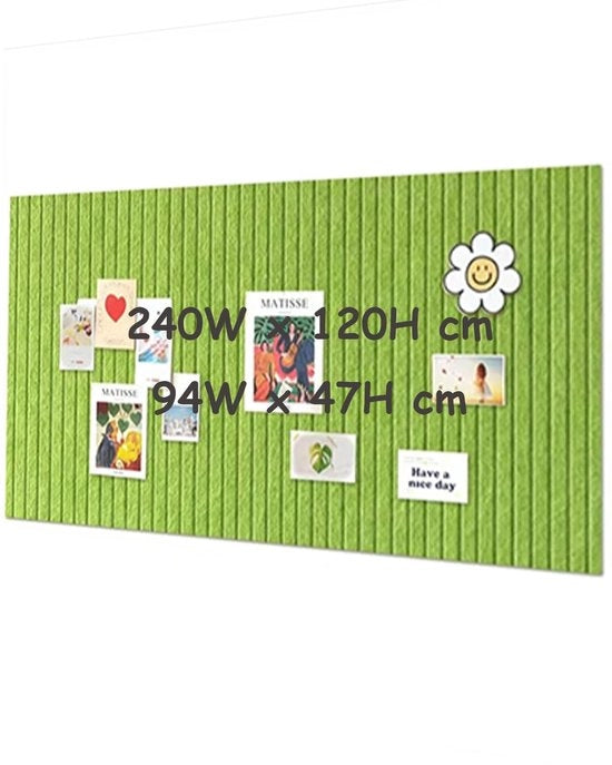 Pannello da Parete Opportuno 240 x 120 cm - Kurk/Vilt - Fotobord Opvouabile - Pannello da Parete per Muri - Decorativo - 0,9 cm Spesso - Pannello da Parete da Appendere