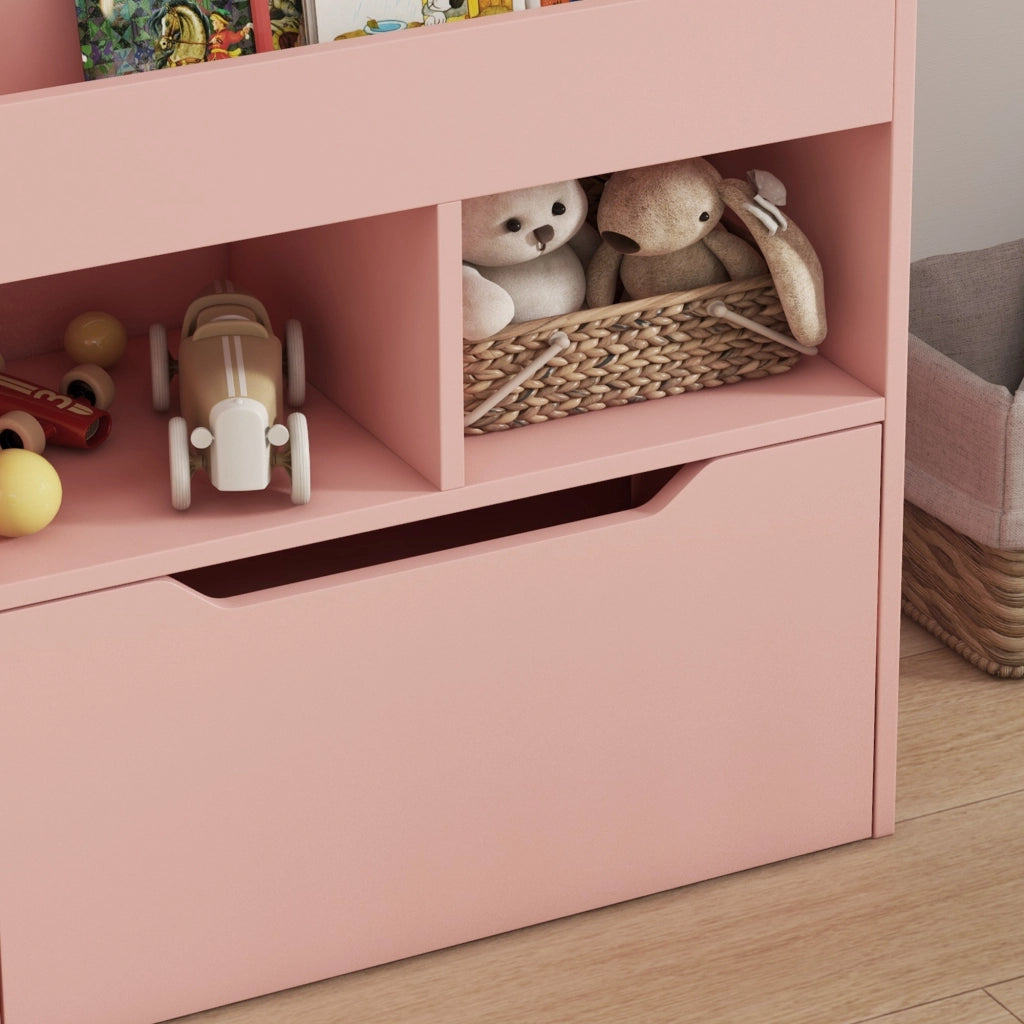 Libreria con cassetto e ripiani ¨C Xylo ¨C Legno rosa 3 livelli
