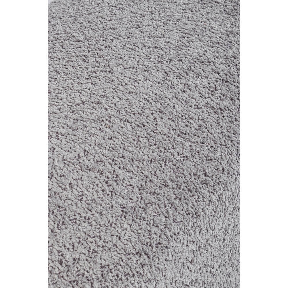 Panca imbottita effetto bouclé con gambe in legno naturale - SIENNA
