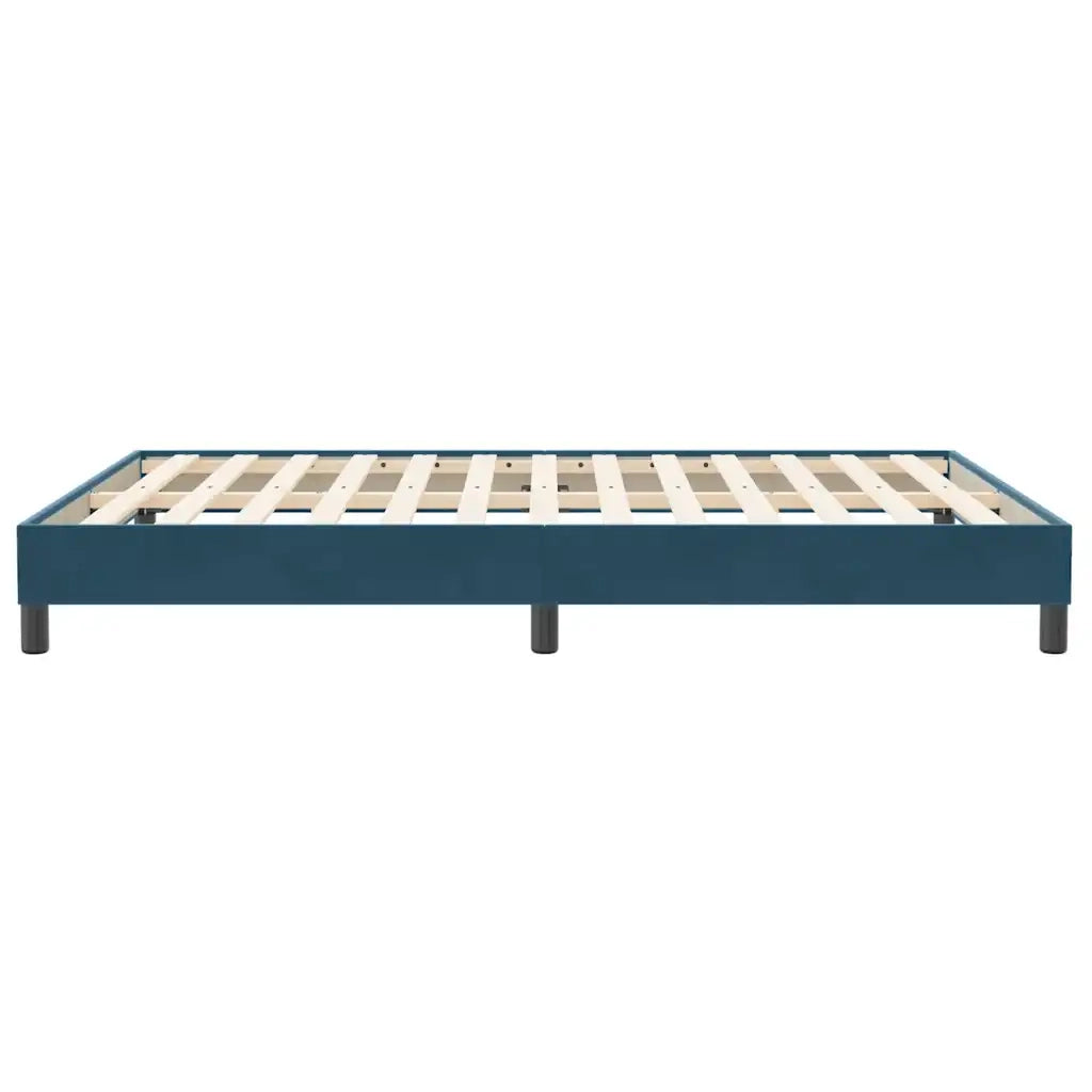 Giroletto a Molle senza Materasso Blu Scuro 160x210 cm Velluto 3315835