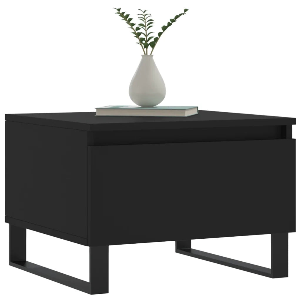 Tavolini da Salotto 2pz Neri 50x46x35 cm in Legno Multistrato 830879