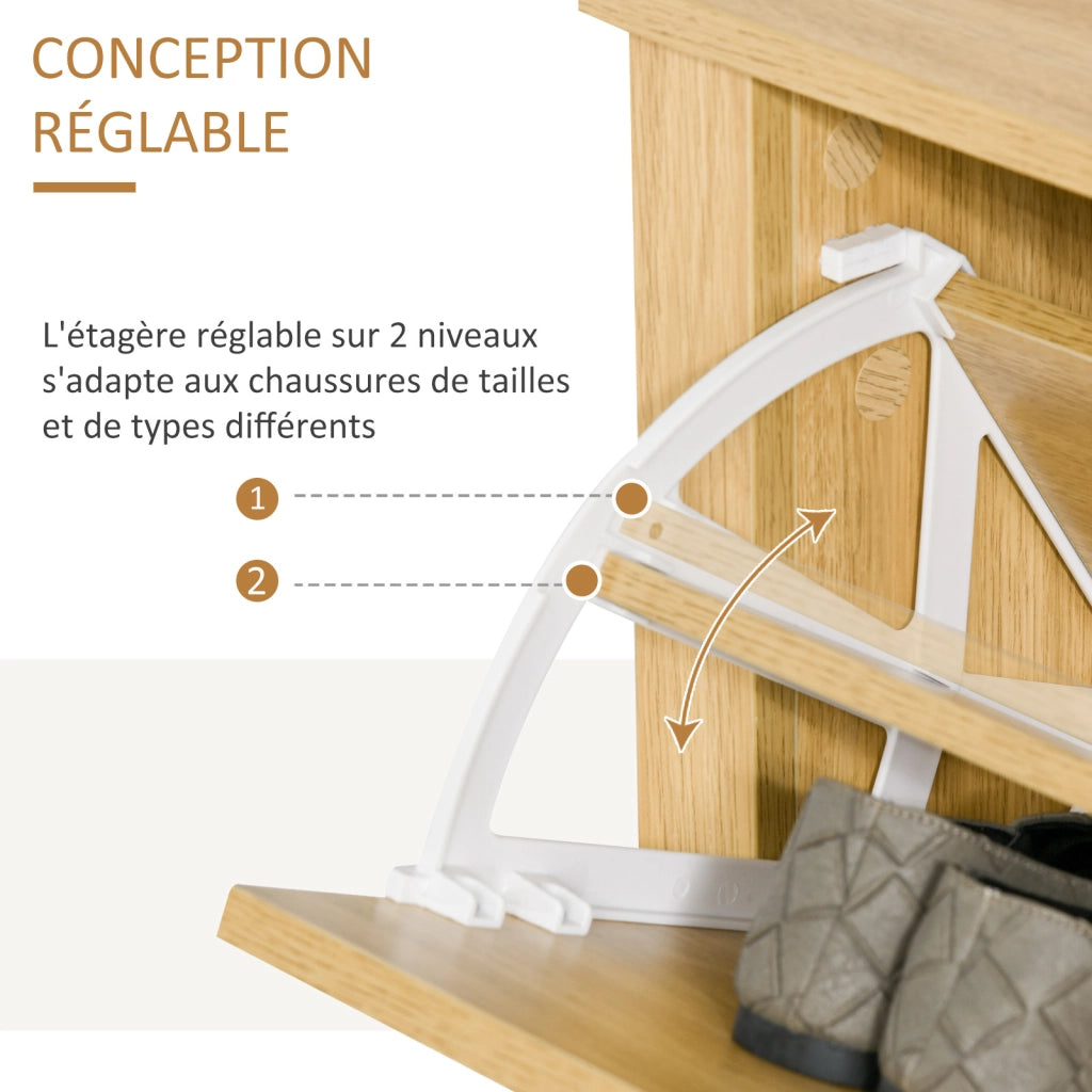 Scarpiera ¨C Minimal ¨C Bianco 2 Porte 2 Ripiani
