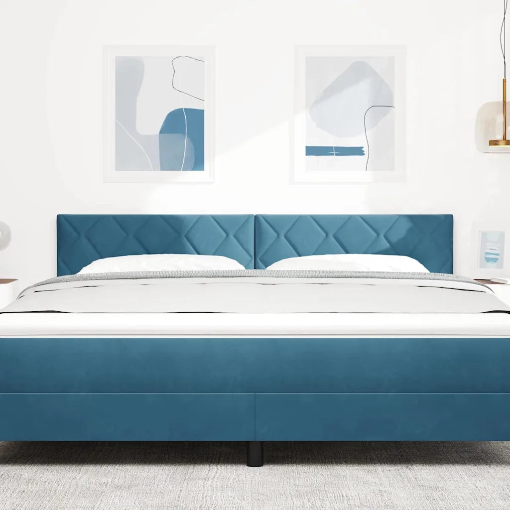 Testiera | Testata LED Blu Scuro 180 cm Velluto