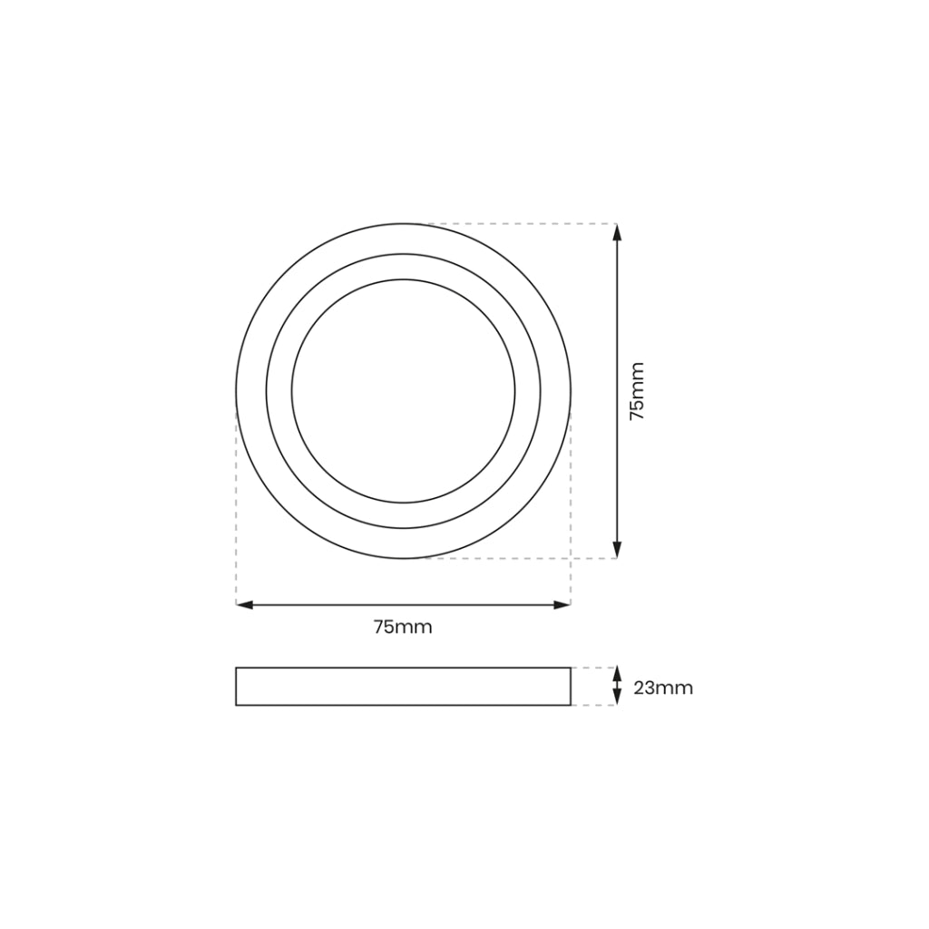 Segnapasso rotondo nero/bianco LED 0,6W 4000K Eko-Light
