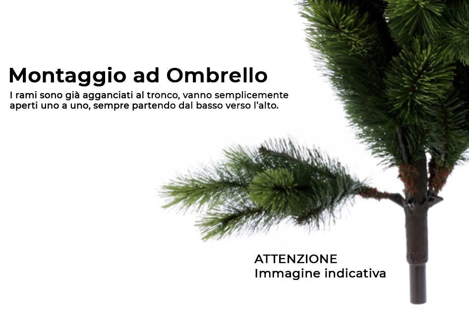 Albero di Natale Artificiale 210 cm 950 Rami Verde