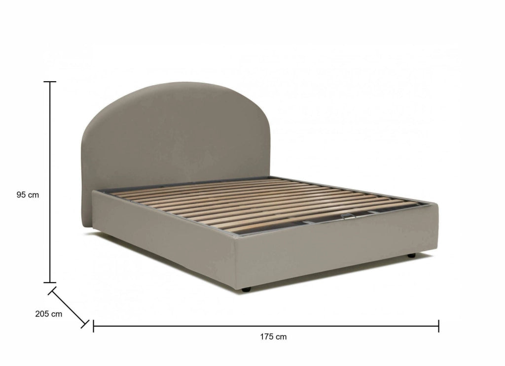 Letto Matrimoniale Alastorn, Letto Matrimoniale Contenitore Made in Italy, Grigio
