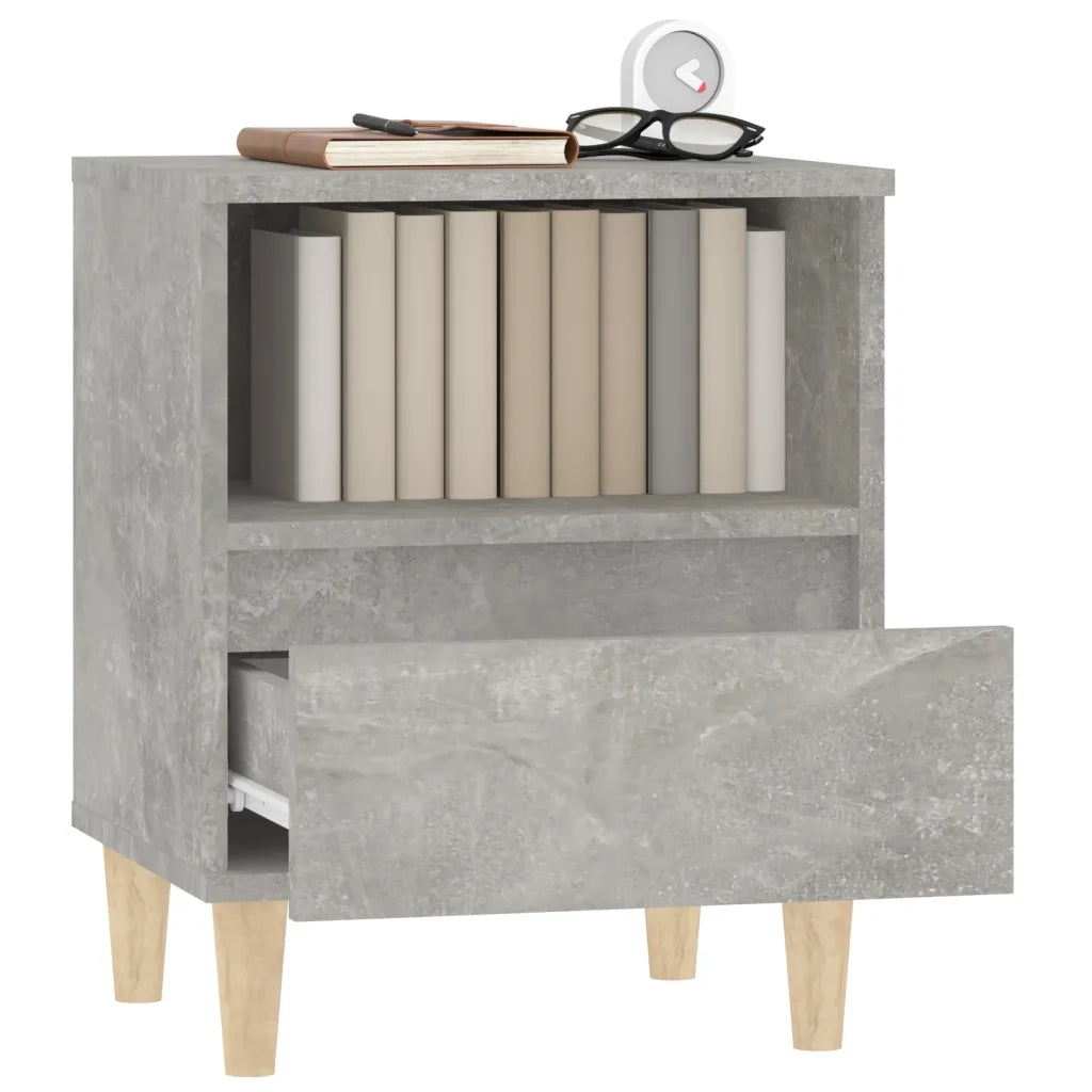 Comodini 2 pz-Set di 2 Tavolino da notte Grigio Cemento 40x35x50 cm 558940