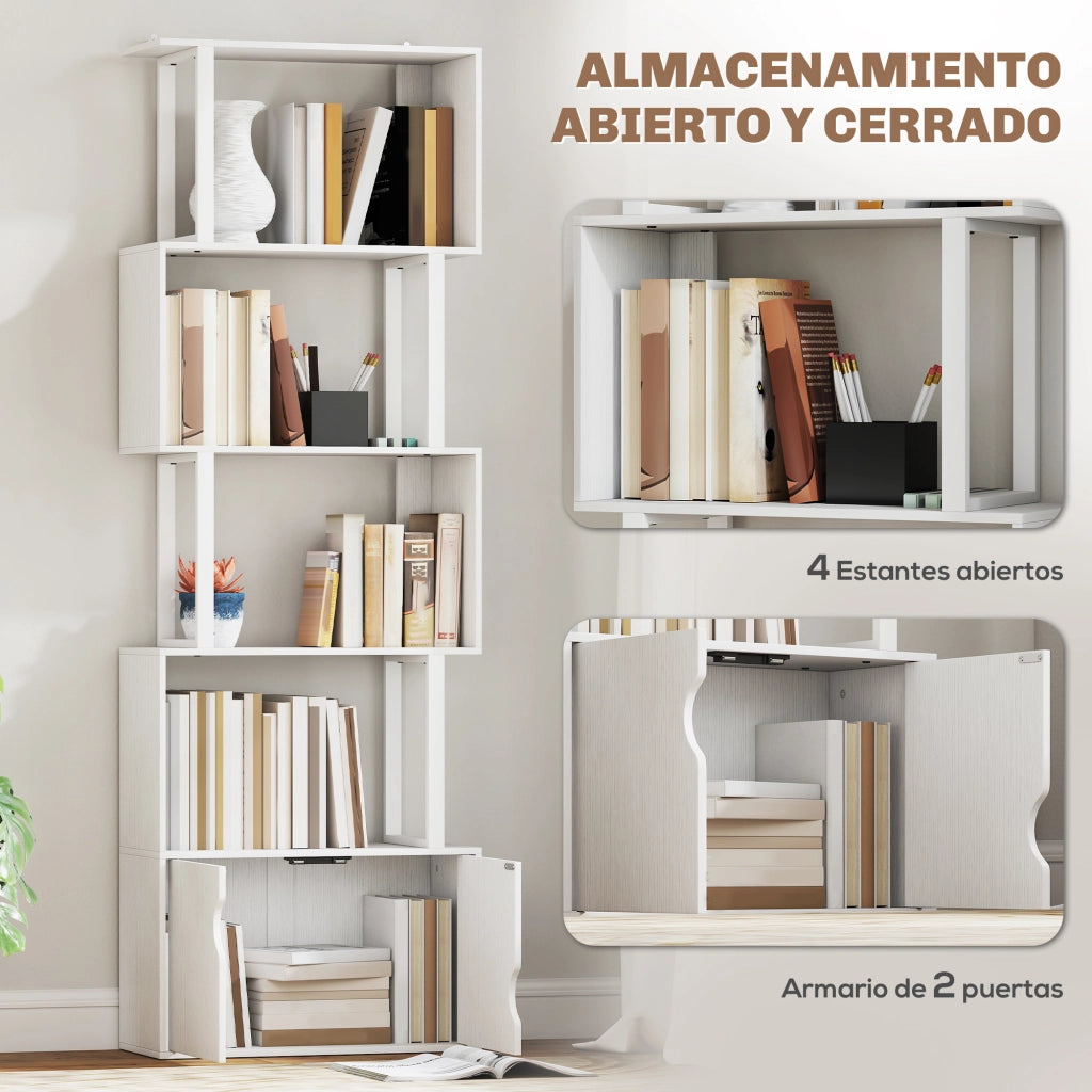 Libreria 5 Livelli S ¨C zephmum ¨C Bianco 60x24x179