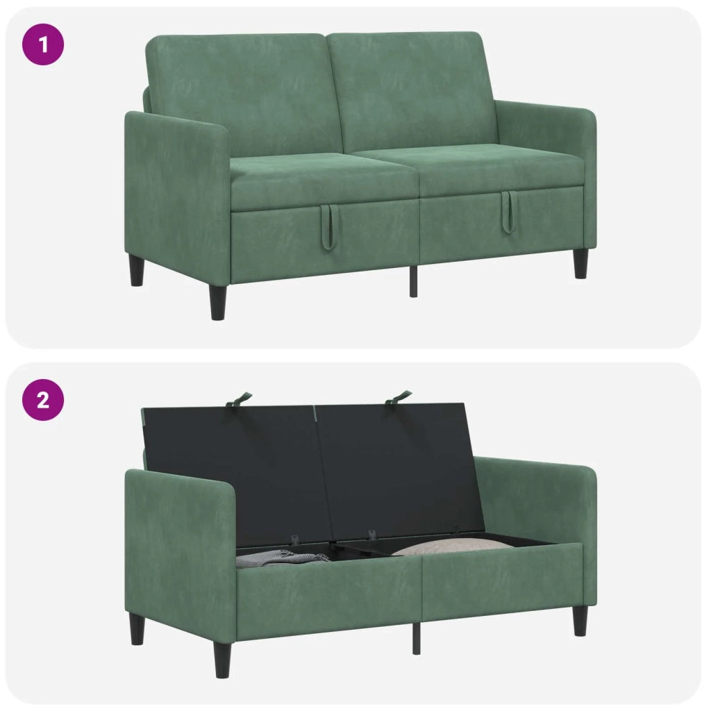 Divano con Storage Verde Mare 152 x 78 x 87 cm Poliestere 42036944