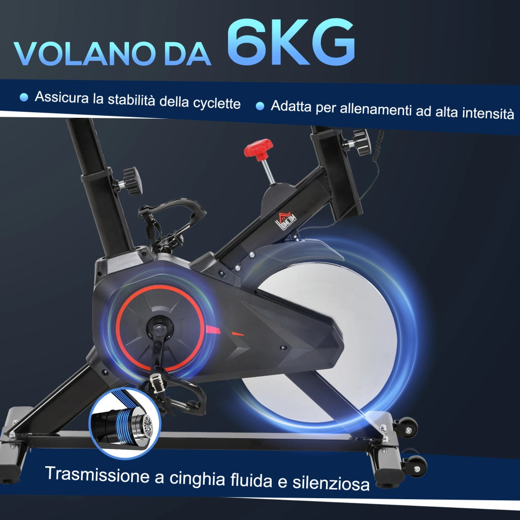 Cyclette da Camera ¨C Xylo ¨C Resistenza Regolabile, Monitor LCD, Sensore Cardio, Volano 6kg, Max 100kg