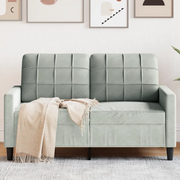 Divano a 2 Posti-Sofa 2 Posti Grigio Chiaro 120 cm in Velluto 403573