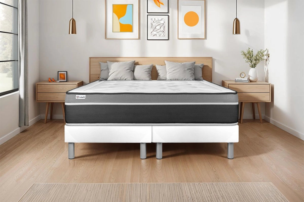 Materasso 200x200 cm a molle insacchettate e memory foam - Vital Care