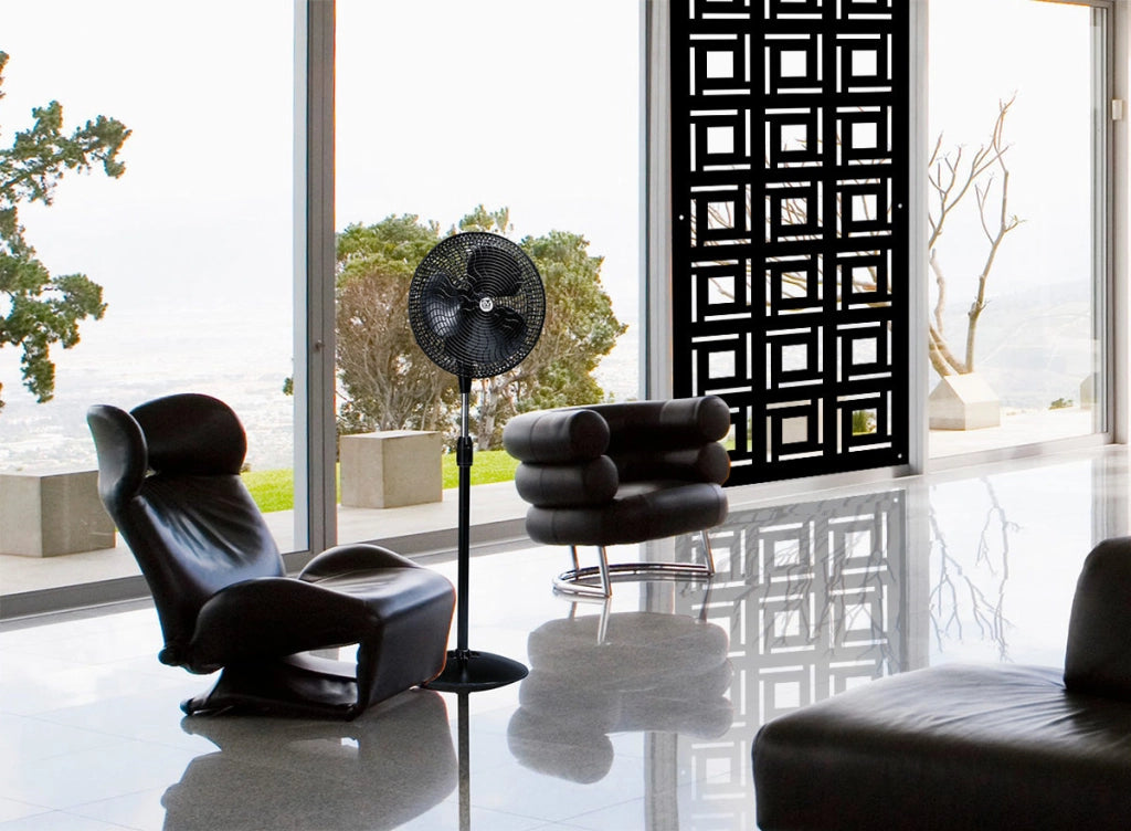 4SIDES - Pannello in PVC traforato - Parasole Misura: 98x198 cm, Colore: nero