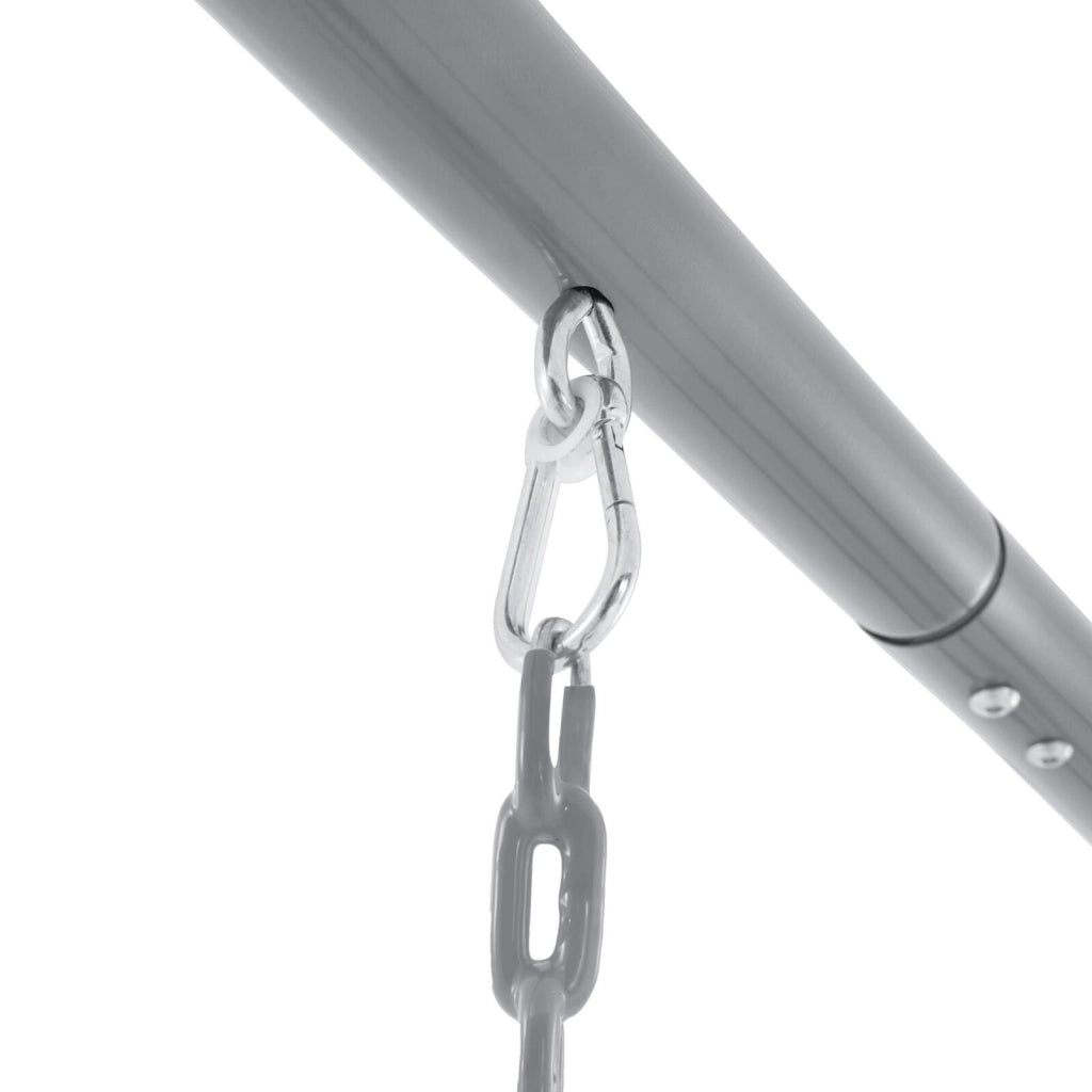 Intex 44123 Set Altalena da Giardino 3 Funzioni Dondolo e 2 Altalene Regolabili Acciaio Galvanizzato da 3 a 10 Anni colore Grigio
