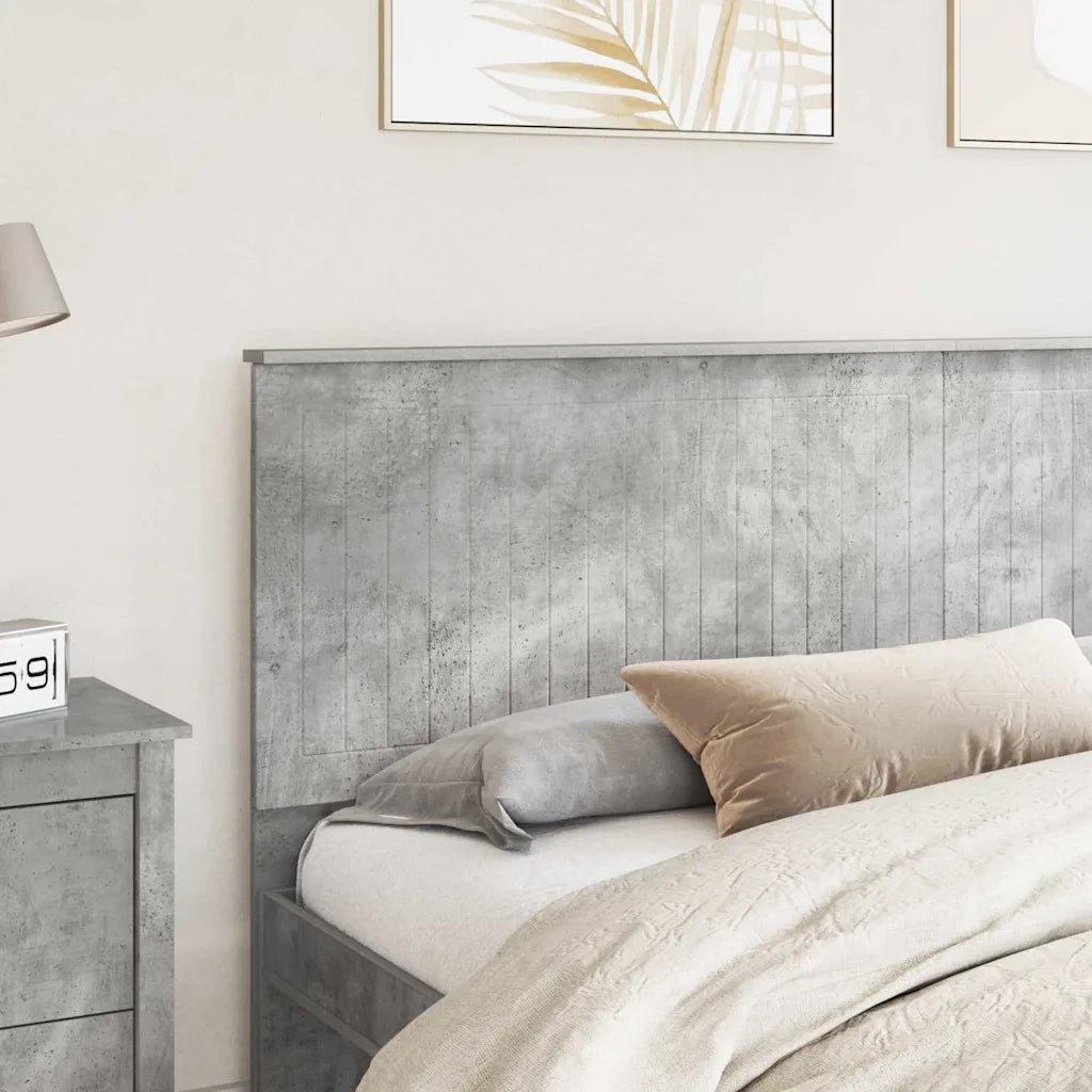 Testiera-Testata-Testiera Decorativa Grigio cemento 200 cm Legno multistrato 391538