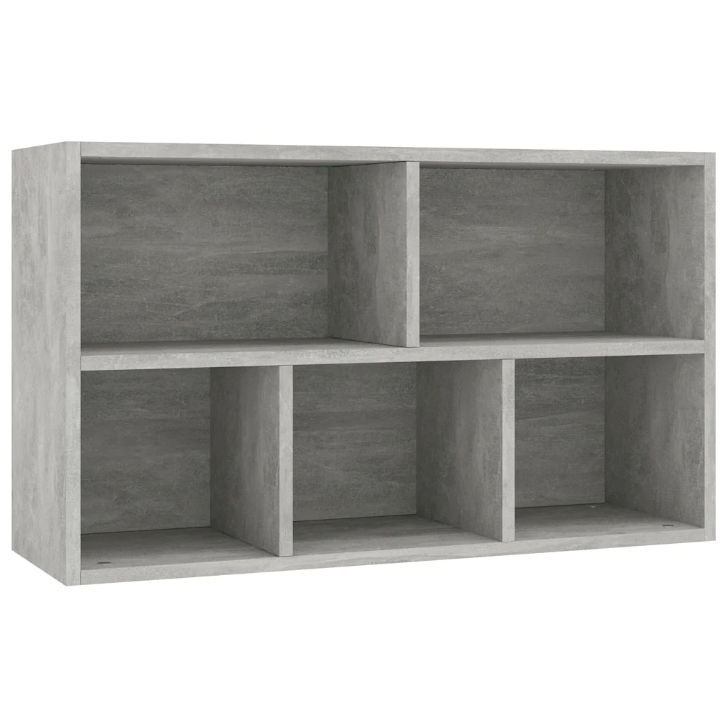 Libreria/Credenza Grigio Cemento 50x25x80 cm Legno Multistrato 800166