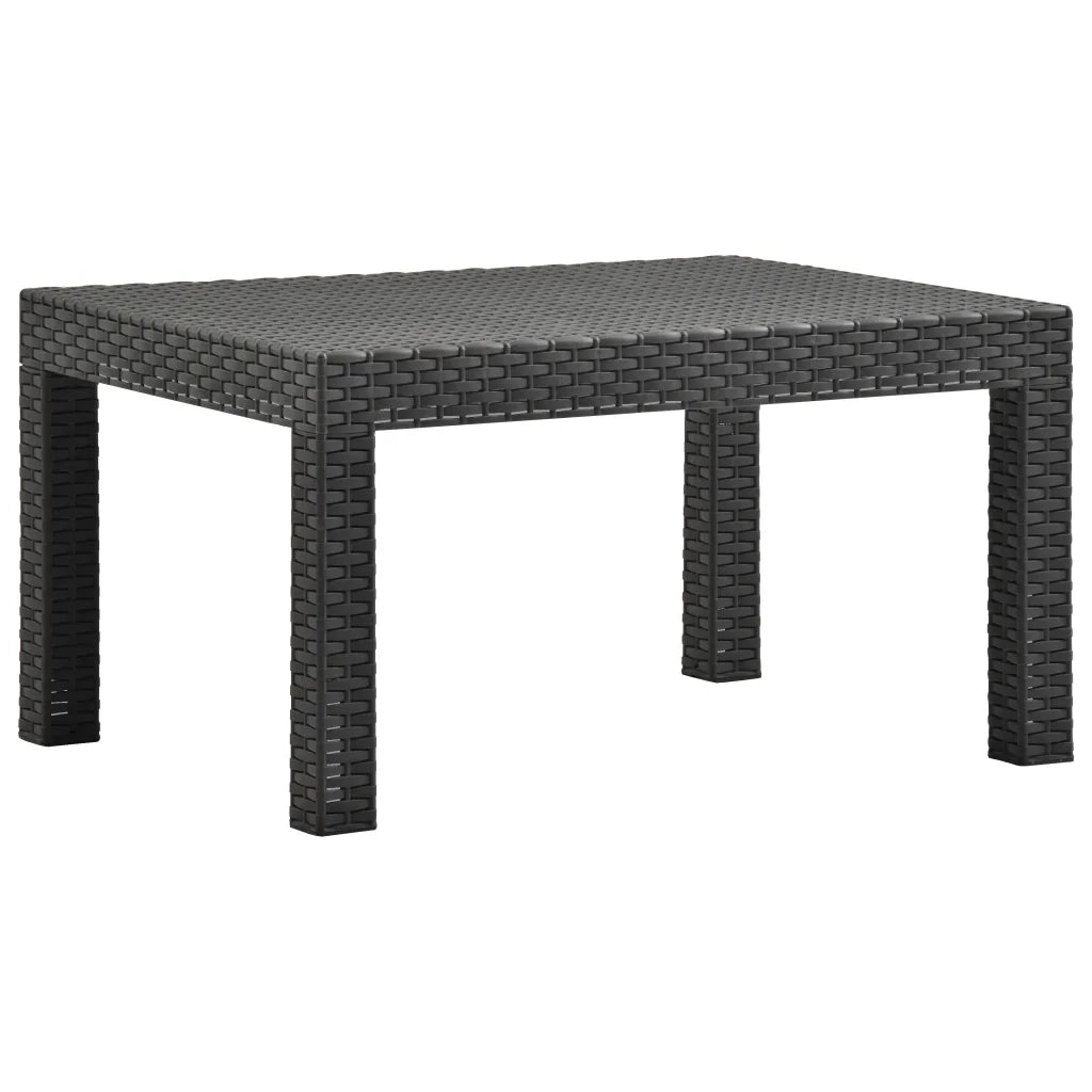 Set Divani da Giardino 2 pz | Set Salotto da Giardino con Cuscini in Rattan PP Antracite