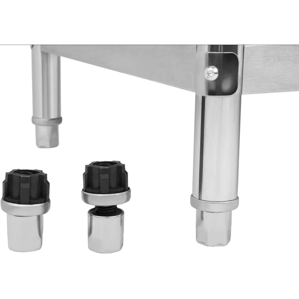 Tavolo da lavoro professionale in acciaio inox con gambe regolabili 120 x 70 cm 3614083
