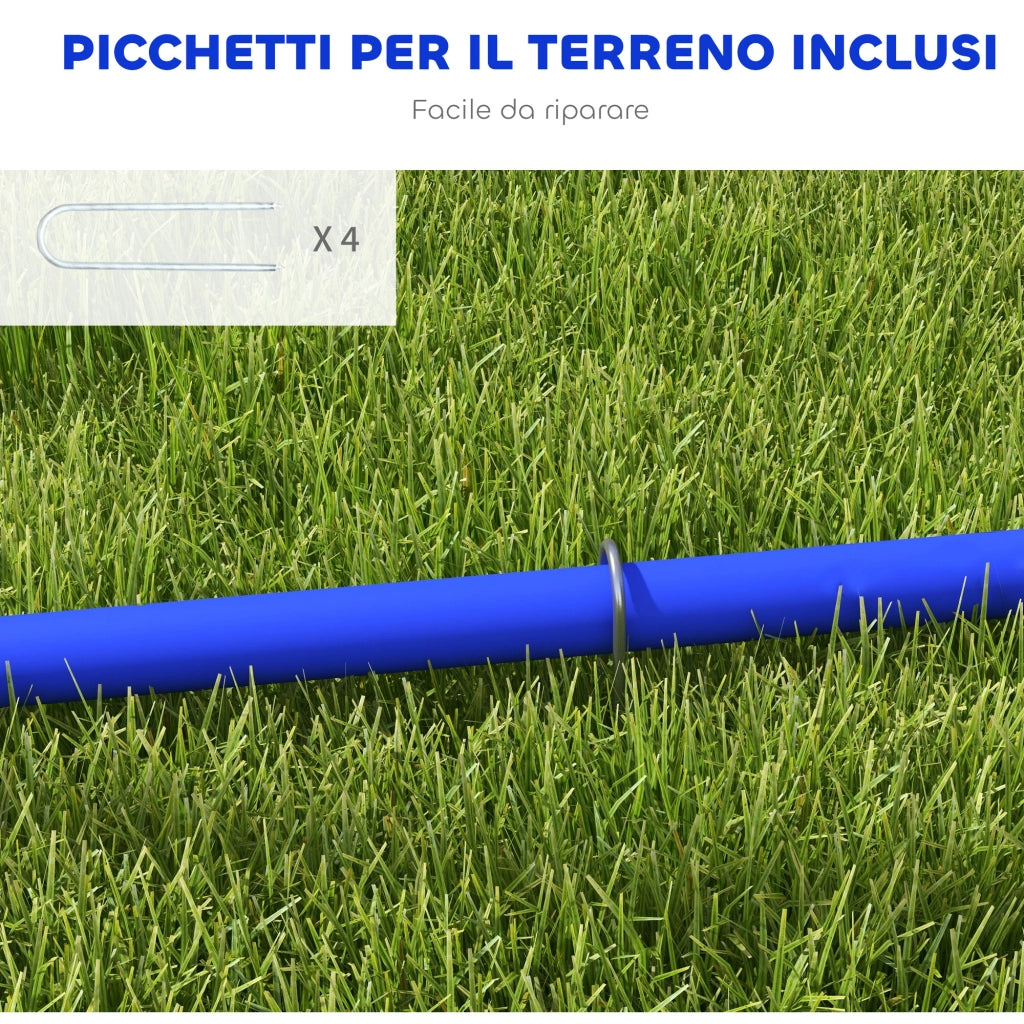 Set Giardino con Archi Componibili e Borsa ¨C Minimal ¨C Blu e Giallo 88x64x95 cm