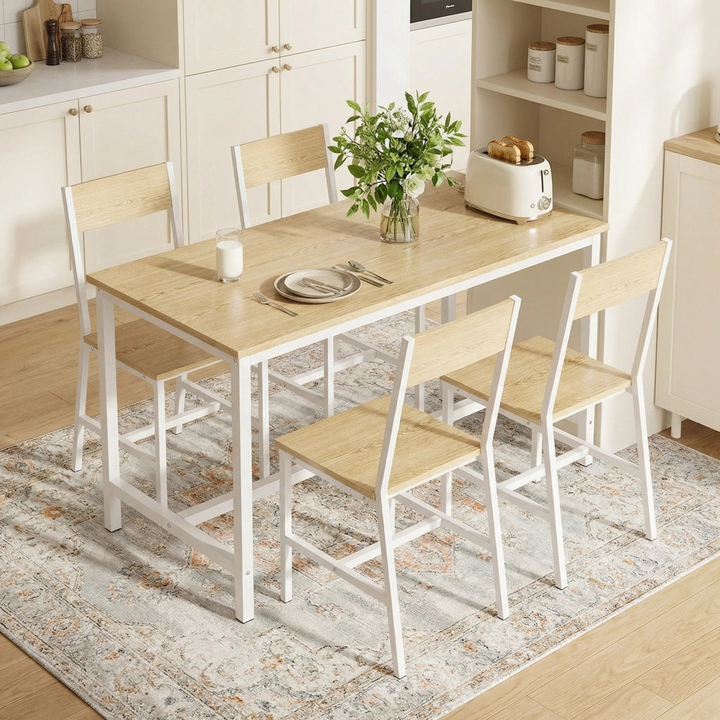 Set 2 Sedie da Pranzo ¨C Xylo ¨C Struttura Metallo Schienale Inclinato Naturale